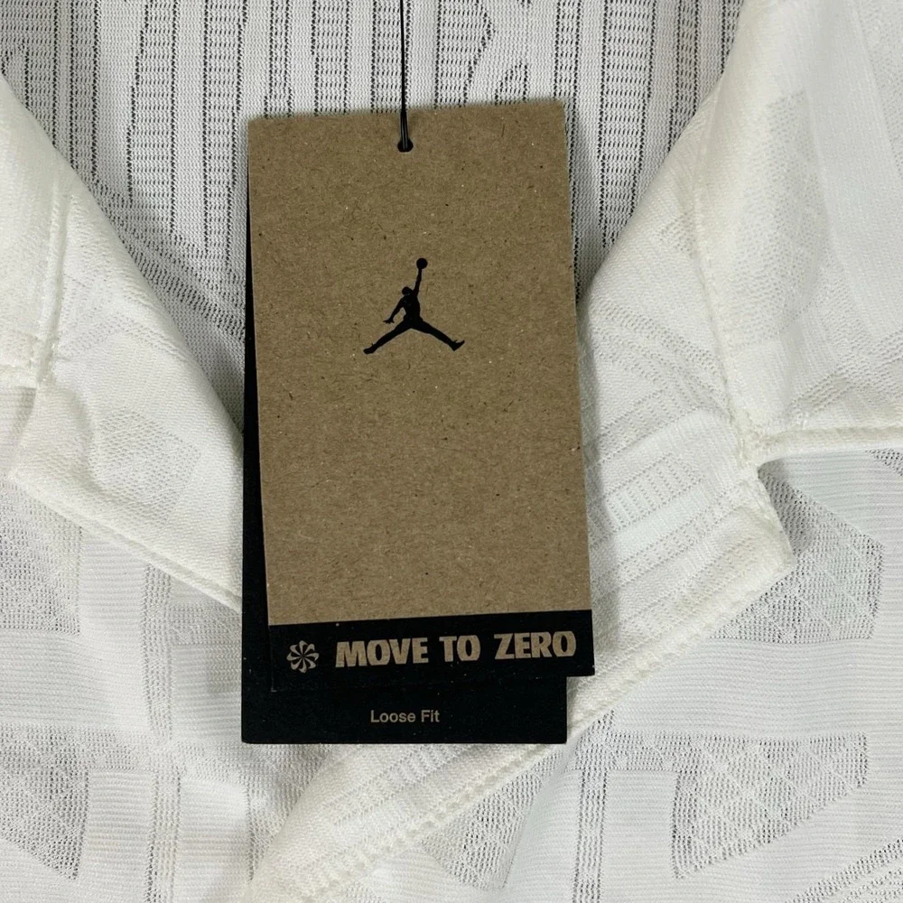 Nike Jordan Flight 2XL Short-Sleeve Knit Monogram Sail White HF9363-133 NWT $100